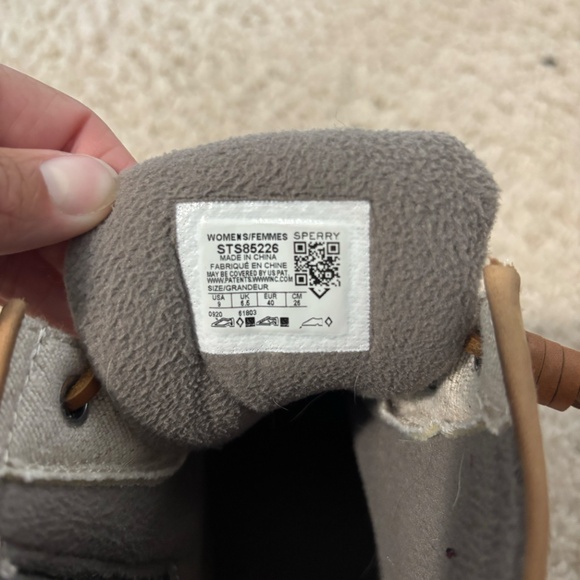 Womens Pink and Gray Sperry Duck Boots - Picture 3 of 4